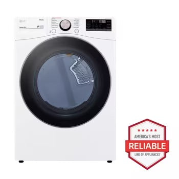 DLGX4001W 7.4 cu. ft. Ultra Large Capacity Smart wi-fi Enabled Front Load Gas Dryer with TurboSteam™ and Built-In Intelligence